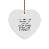Radiation Therapist Gifts, Funny Heart Ornament, Gifts from Family for Radiation Therapist, Inspirational Quote, Christmas Unique Gifts - Image 1